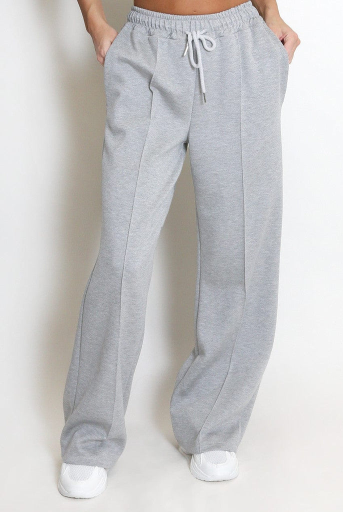 Luxe Wide Leg Seam Front Drawstring Joggers / Trousers Be You Lifestyle Boutique