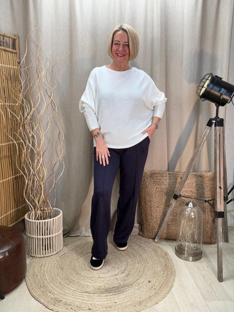 Luxe Wide Leg Seam Front Drawstring Joggers / Trousers Be You Lifestyle Boutique