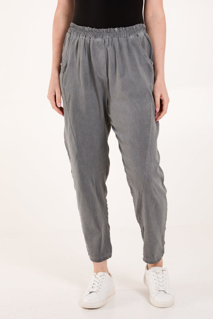 mid grey acid wash relaxed magic trousers