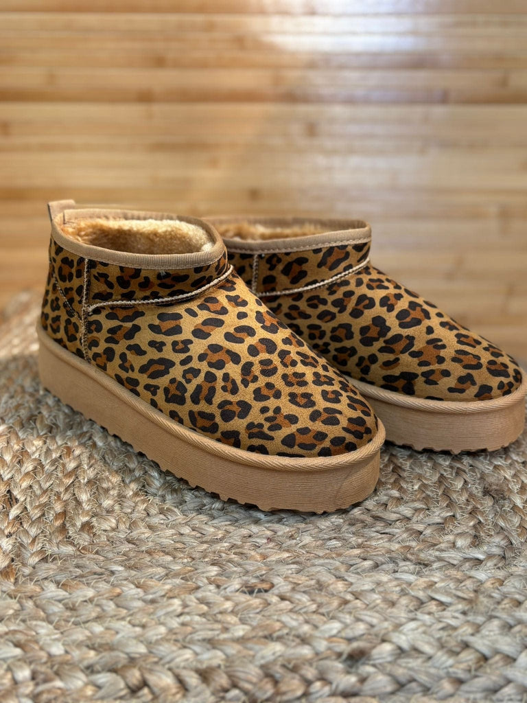 Mini Leopard Print Platform Ankle Boots Be You Lifestyle Boutique