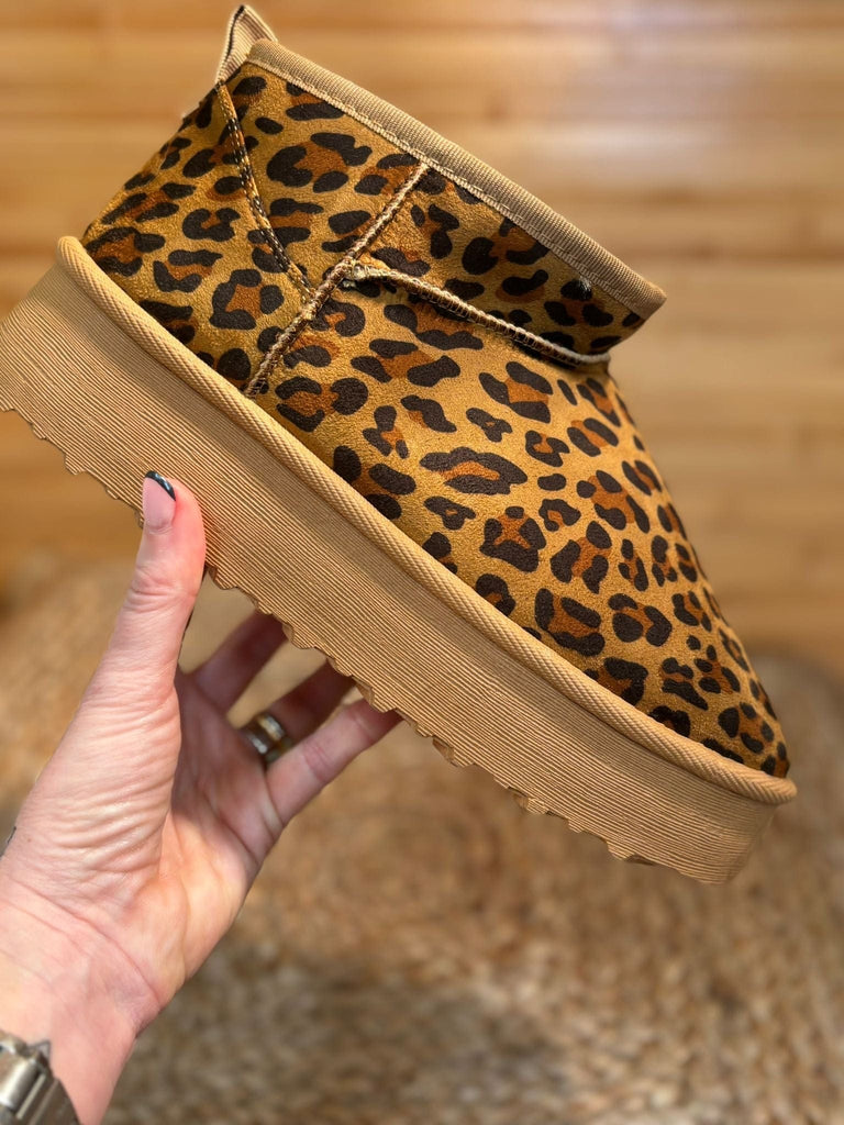 Mini Leopard Print Platform Ankle Boots Be You Lifestyle Boutique