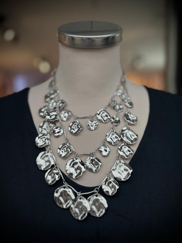 Multi Disc 3 Piece Layer Necklace Be You Lifestyle Boutique