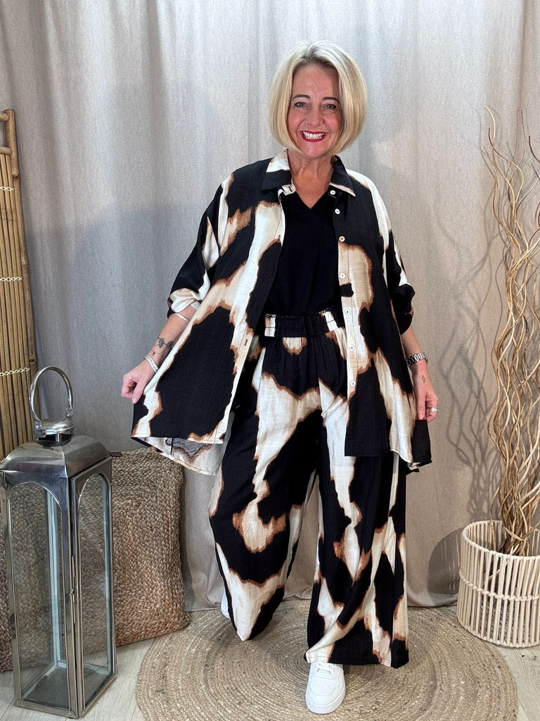 Ombre Animal Print Oversized High Low Shirt Be You Lifestyle Boutique One Size