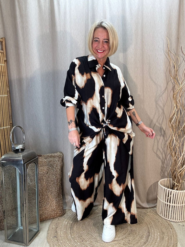Ombre Animal Print Oversized High Low Shirt Be You Lifestyle Boutique One Size