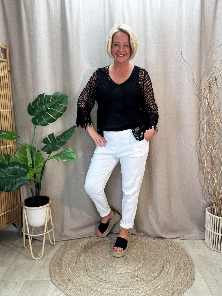 One Button Lace Shrug Cardigan Be You Lifestyle Boutique