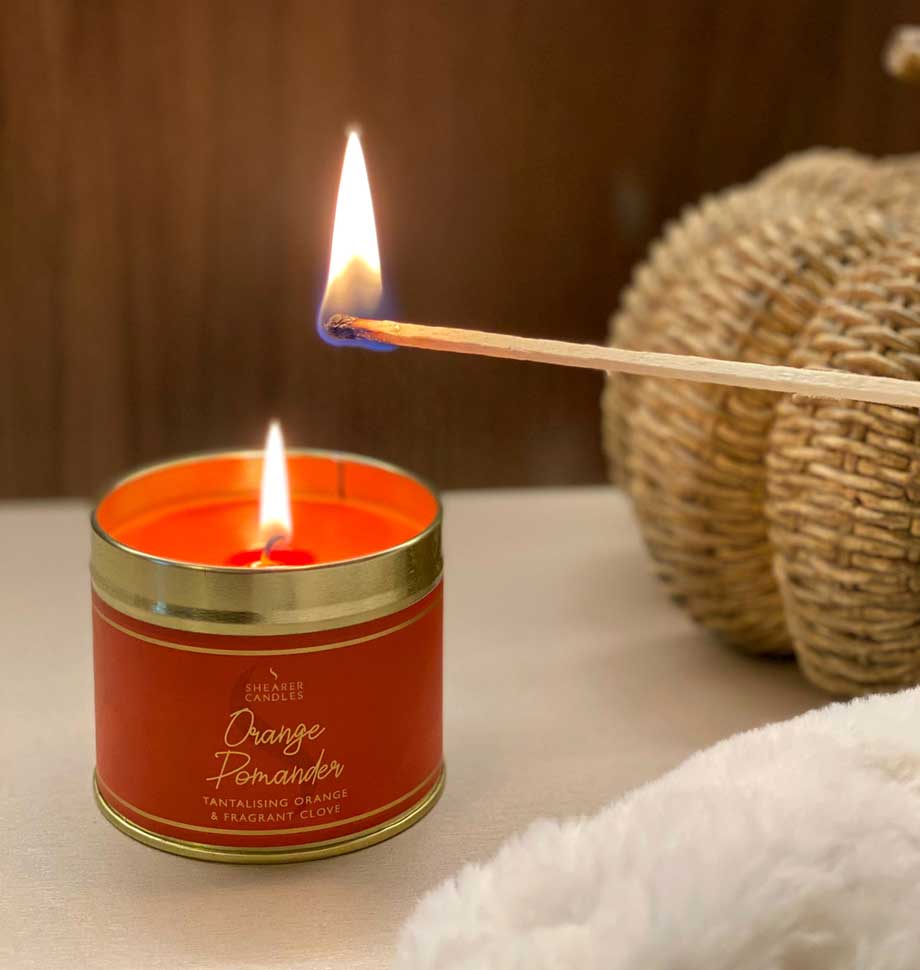 Orange Pomander Tin Candle by Shearer Gift 𝗥𝗥𝗣 £𝟭𝟮.𝟱𝟬 Be You Lifestyle Boutique