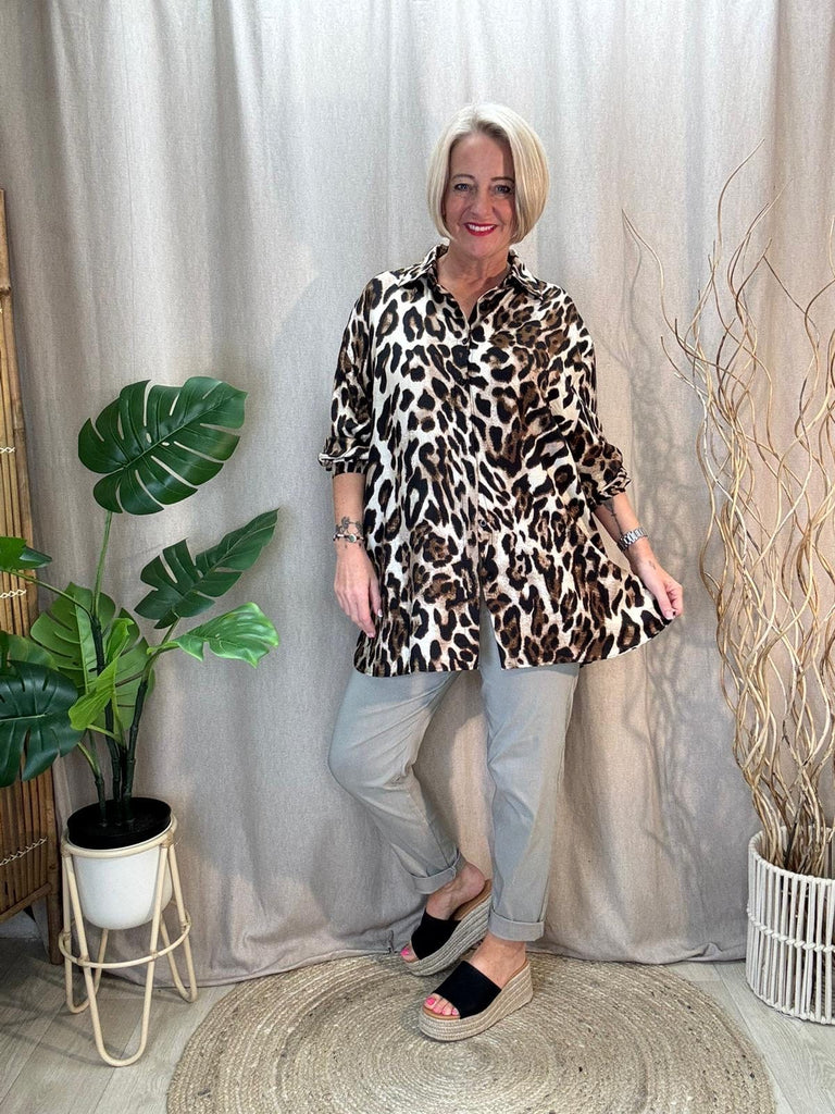 Oversized Classic Leopard Print Shirt Be You Lifestyle Boutique