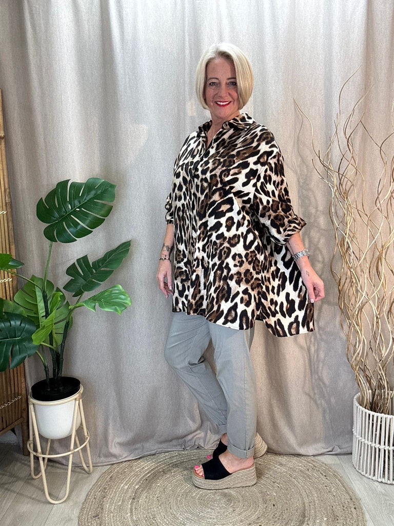 Oversized Classic Leopard Print Shirt Be You Lifestyle Boutique