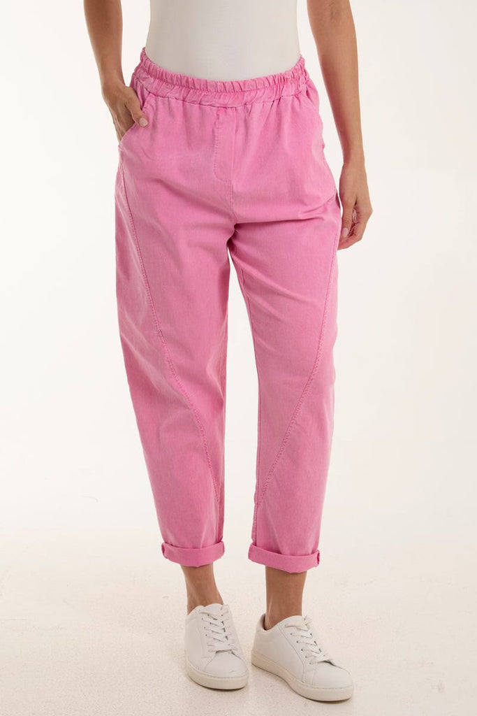 Plain Relaxed Magic Trousers Be You Lifestyle Boutique One size / Pink