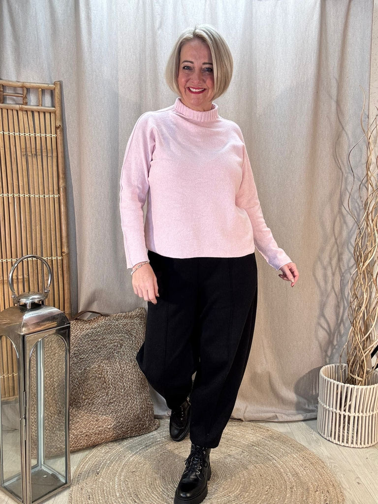 Plain & Simple Turtle Neck Knitted Top Be You Lifestyle Boutique One size / Blush