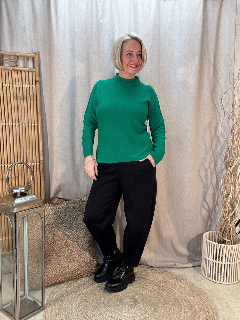 Plain & Simple Turtle Neck Knitted Top Be You Lifestyle Boutique One size / Green