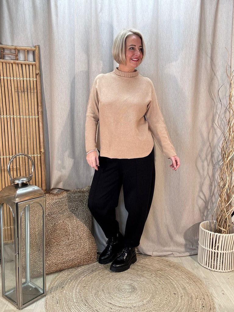 Plain & Simple Turtle Neck Knitted Top Be You Lifestyle Boutique One size / Camel