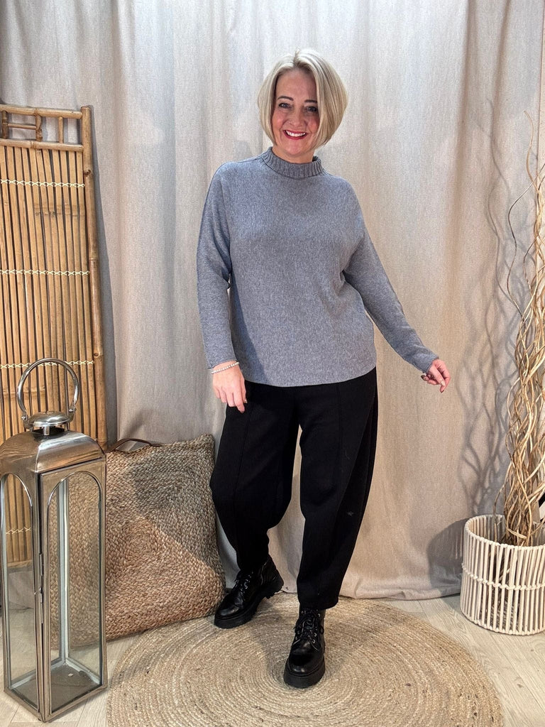 Plain & Simple Turtle Neck Knitted Top Be You Lifestyle Boutique One size / Grey