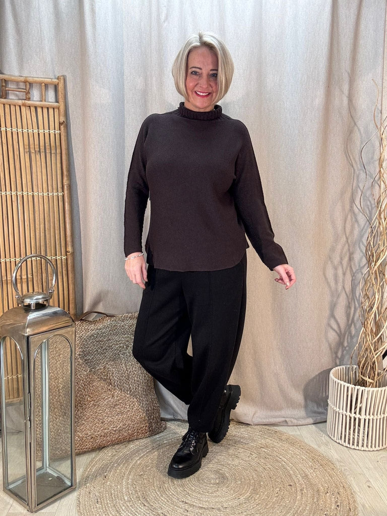 Plain & Simple Turtle Neck Knitted Top Be You Lifestyle Boutique One size / Chocolate