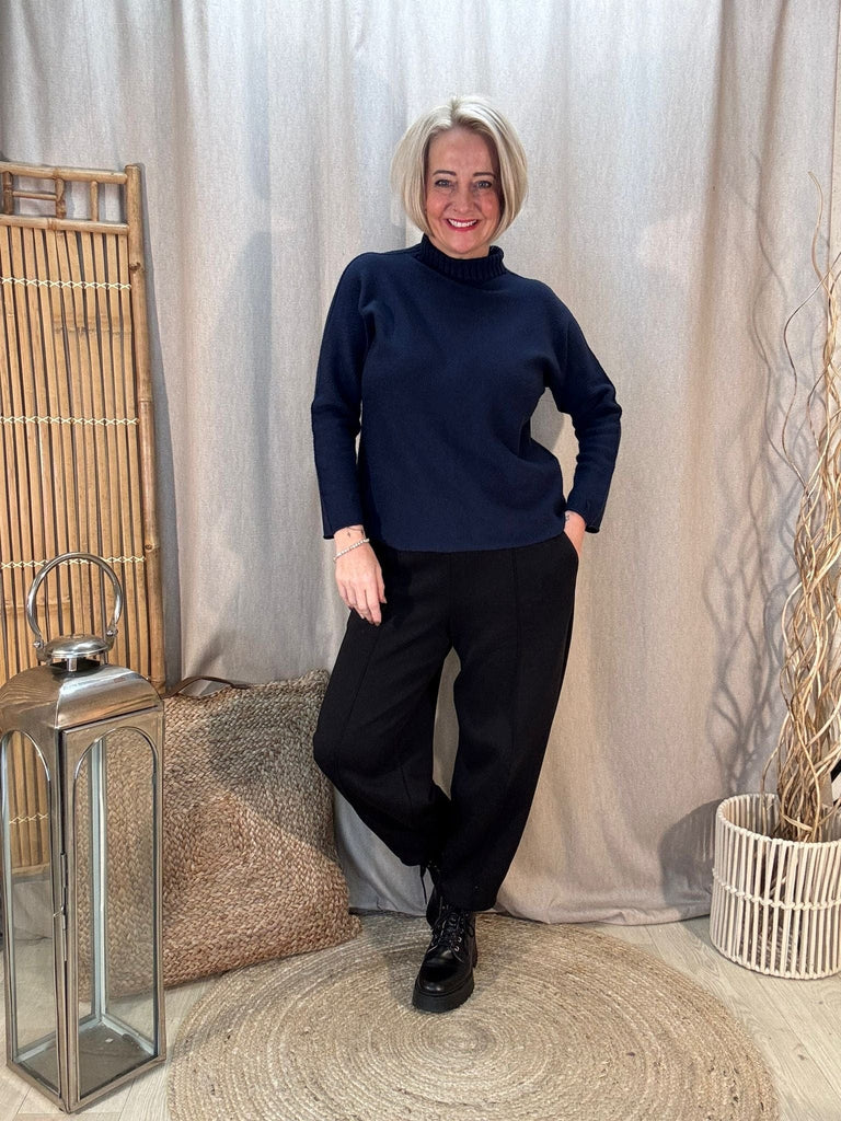 Plain & Simple Turtle Neck Knitted Top Be You Lifestyle Boutique One size / Black