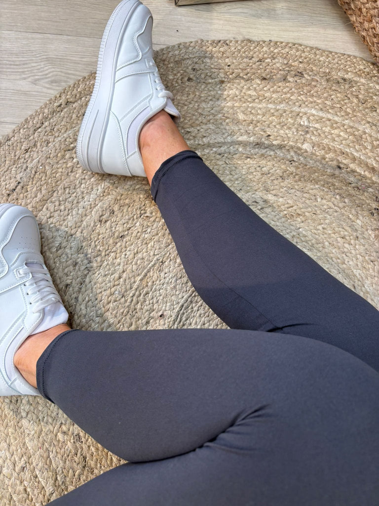 Plain Super Smooth Essential Leggings - Premium Comfort Be You Lifestyle Boutique 1 / Charcoal