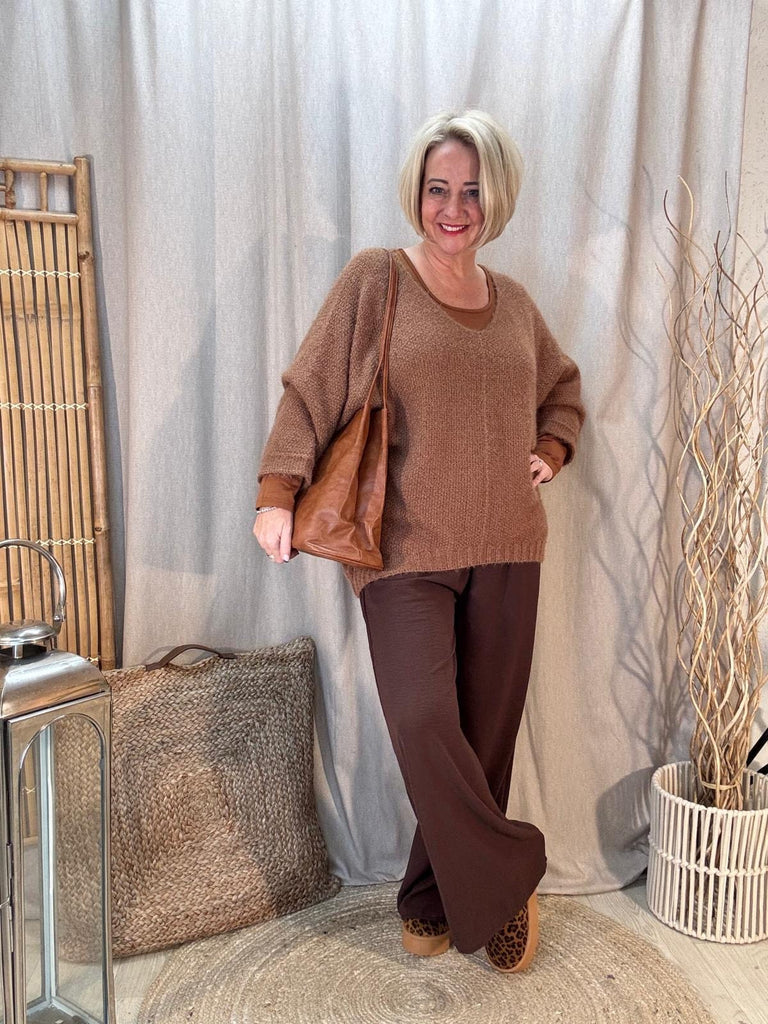 Plain Wide Leg Pocket Trousers - Palazzo Style Be You Lifestyle Boutique
