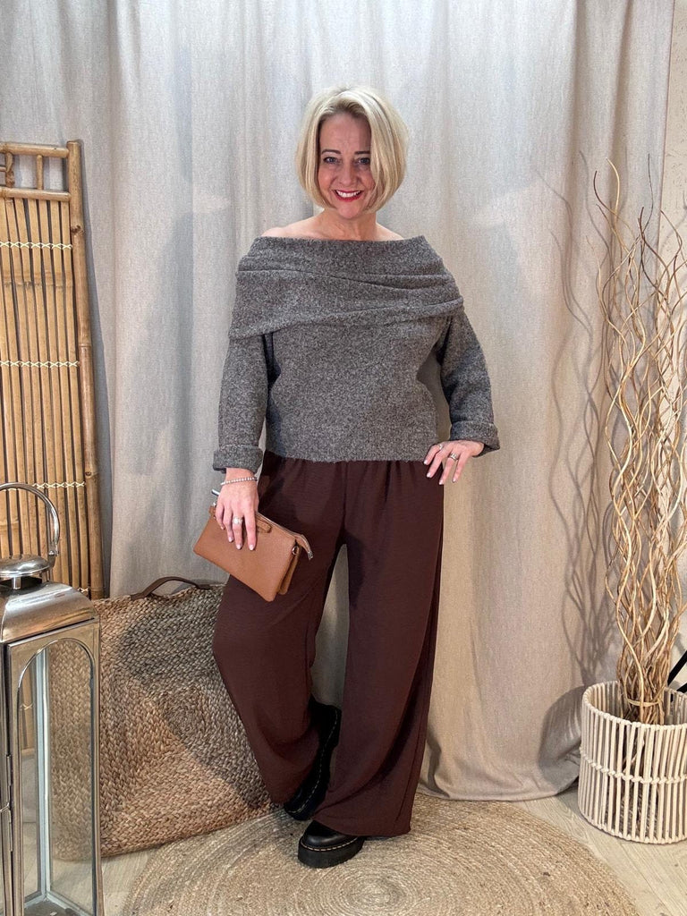 Plain Wide Leg Pocket Trousers - Palazzo Style Be You Lifestyle Boutique