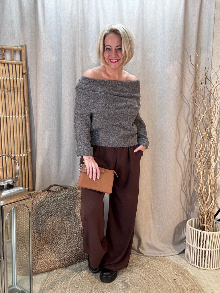 Plain Wide Leg Pocket Trousers - Palazzo Style Be You Lifestyle Boutique