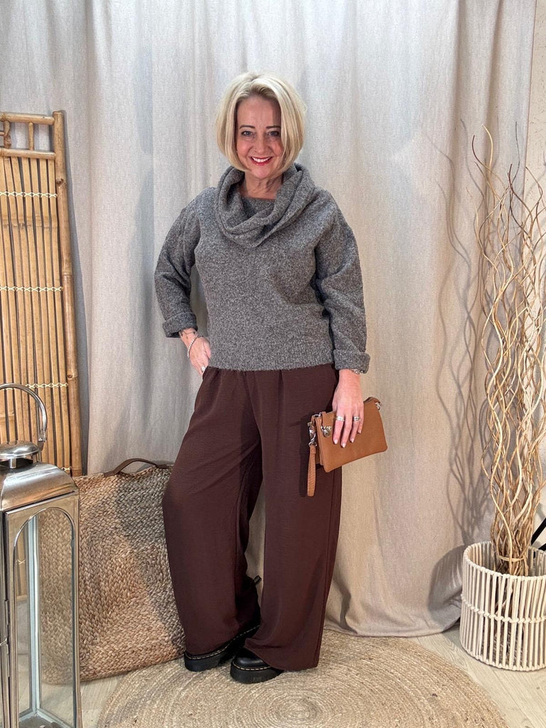 Plain Wide Leg Pocket Trousers - Palazzo Style Be You Lifestyle Boutique