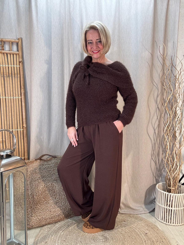 Plain Wide Leg Pocket Trousers - Palazzo Style Be You Lifestyle Boutique