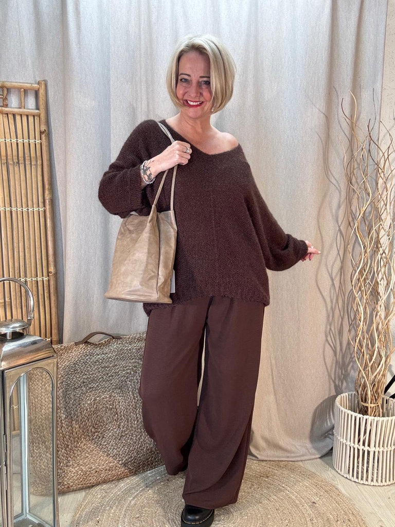 Plain Wide Leg Pocket Trousers - Palazzo Style Be You Lifestyle Boutique