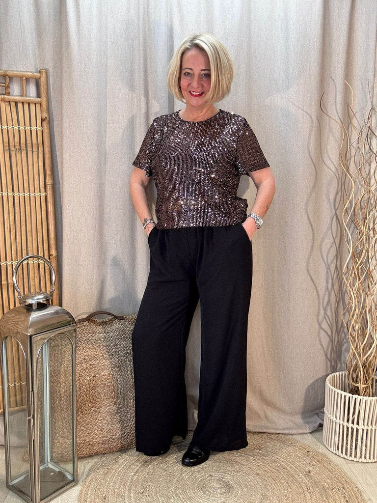 Plain Wide Leg Pocket Trousers - Palazzo Style Be You Lifestyle Boutique