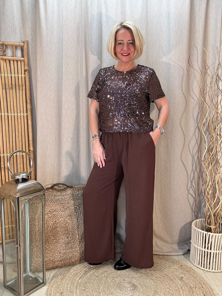 Plain Wide Leg Pocket Trousers - Palazzo Style Be You Lifestyle Boutique