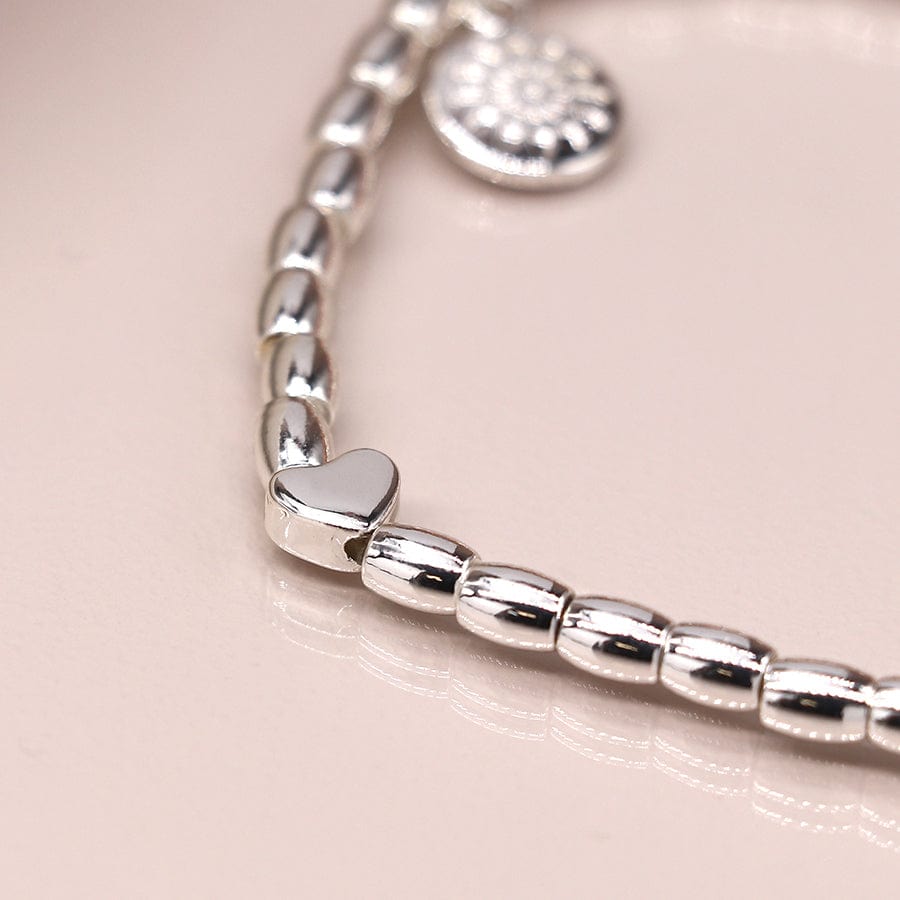Puff Heart With Heart Charm Bracelet By POM Gift 01152 POM