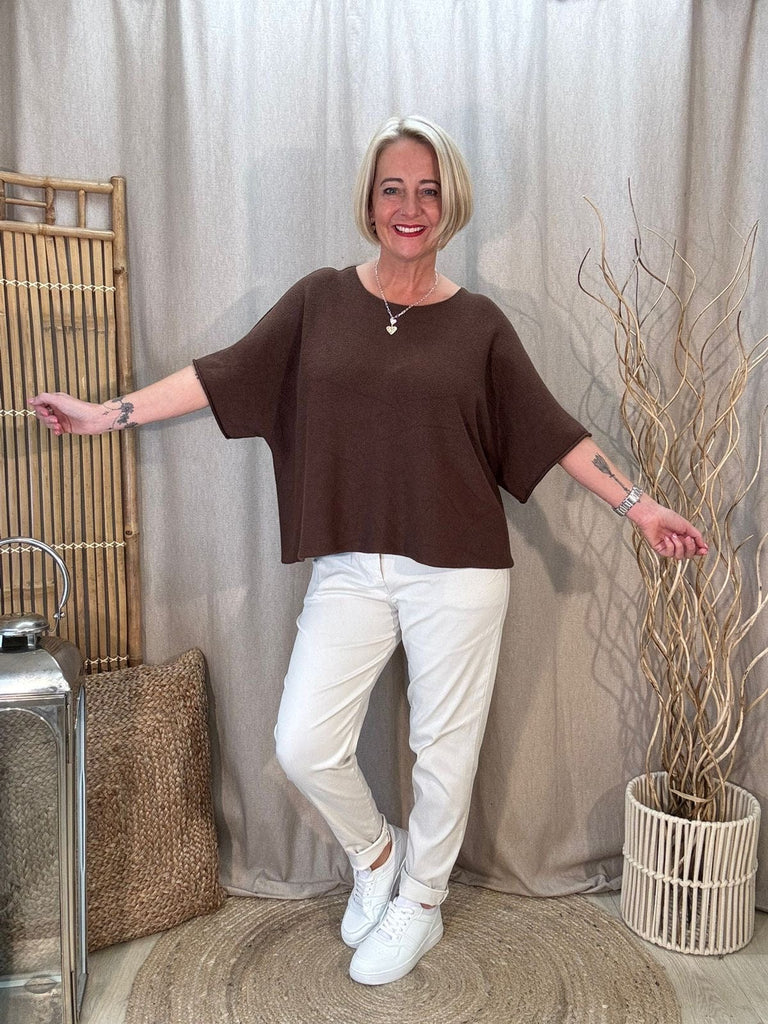 Reverse Seam Box Knit - Made In Italy Be You Lifestyle Boutique