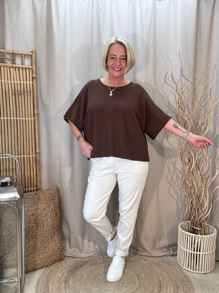 Reverse Seam Box Knit - Made In Italy Be You Lifestyle Boutique