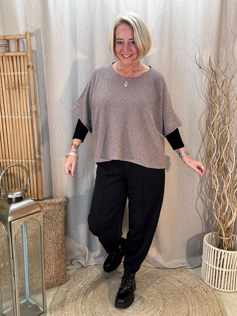 Reverse Seam Box Knit - Made In Italy Be You Lifestyle Boutique