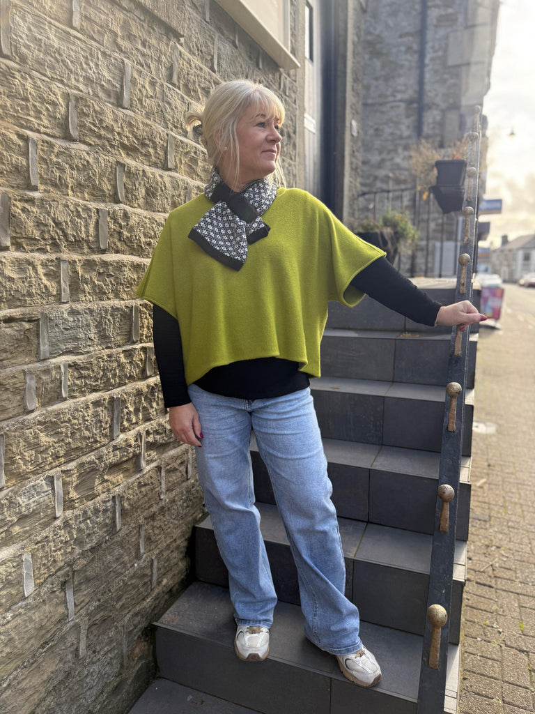 Reverse Seam Box Knit - Made In Italy Be You Lifestyle Boutique One size / Lime