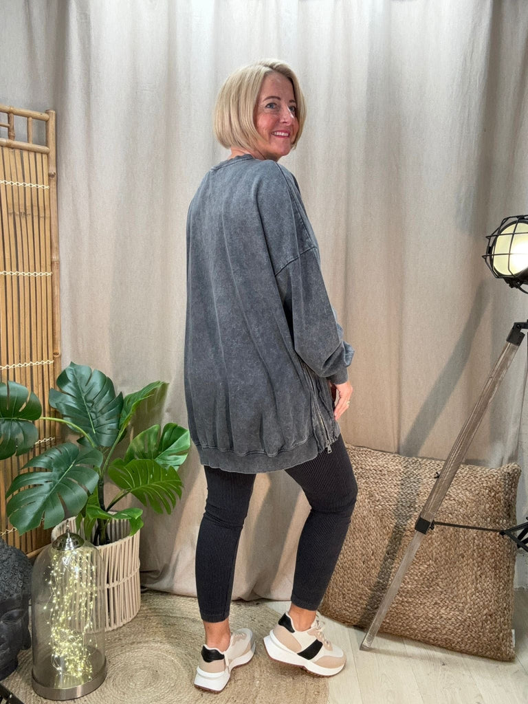 Ribbed Acid Wash Leggings Be You Lifestyle Boutique
