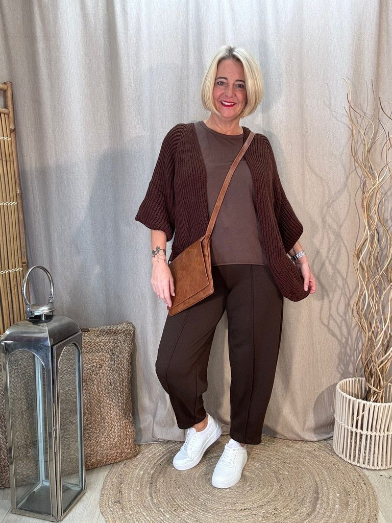 Ribbed Kimono Style 3/4  Sleeve  Cardigan Be You Lifestyle Boutique