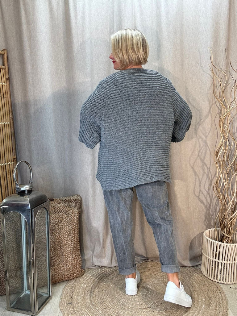 Ribbed Kimono Style 3/4  Sleeve  Cardigan Be You Lifestyle Boutique