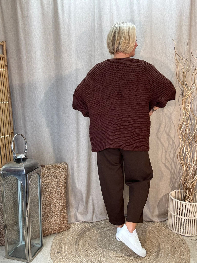 Ribbed Kimono Style 3/4  Sleeve  Cardigan Be You Lifestyle Boutique