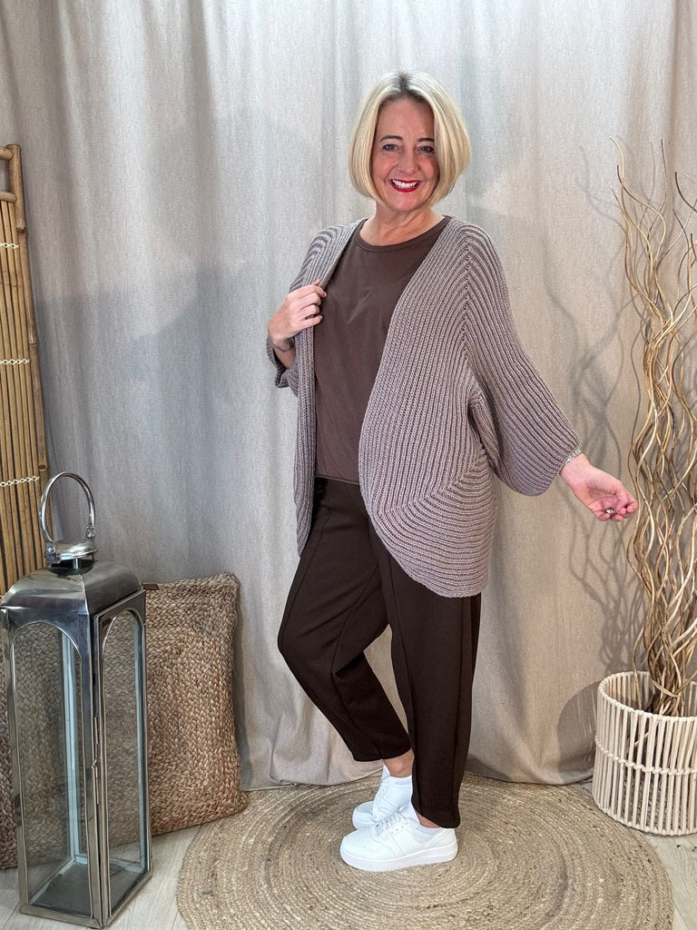 Ribbed Kimono Style 3/4  Sleeve  Cardigan Be You Lifestyle Boutique