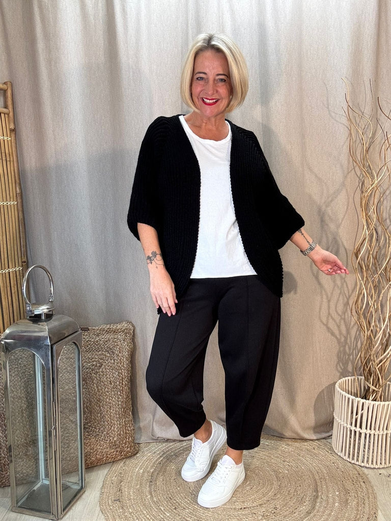Ribbed Kimono Style 3/4  Sleeve  Cardigan Be You Lifestyle Boutique