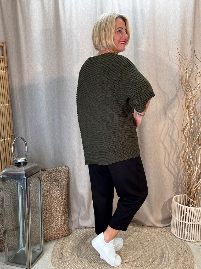 Ribbed Kimono Style 3/4  Sleeve  Cardigan Be You Lifestyle Boutique