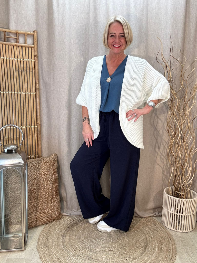 Ribbed Kimono Style 3/4  Sleeve  Cardigan Be You Lifestyle Boutique