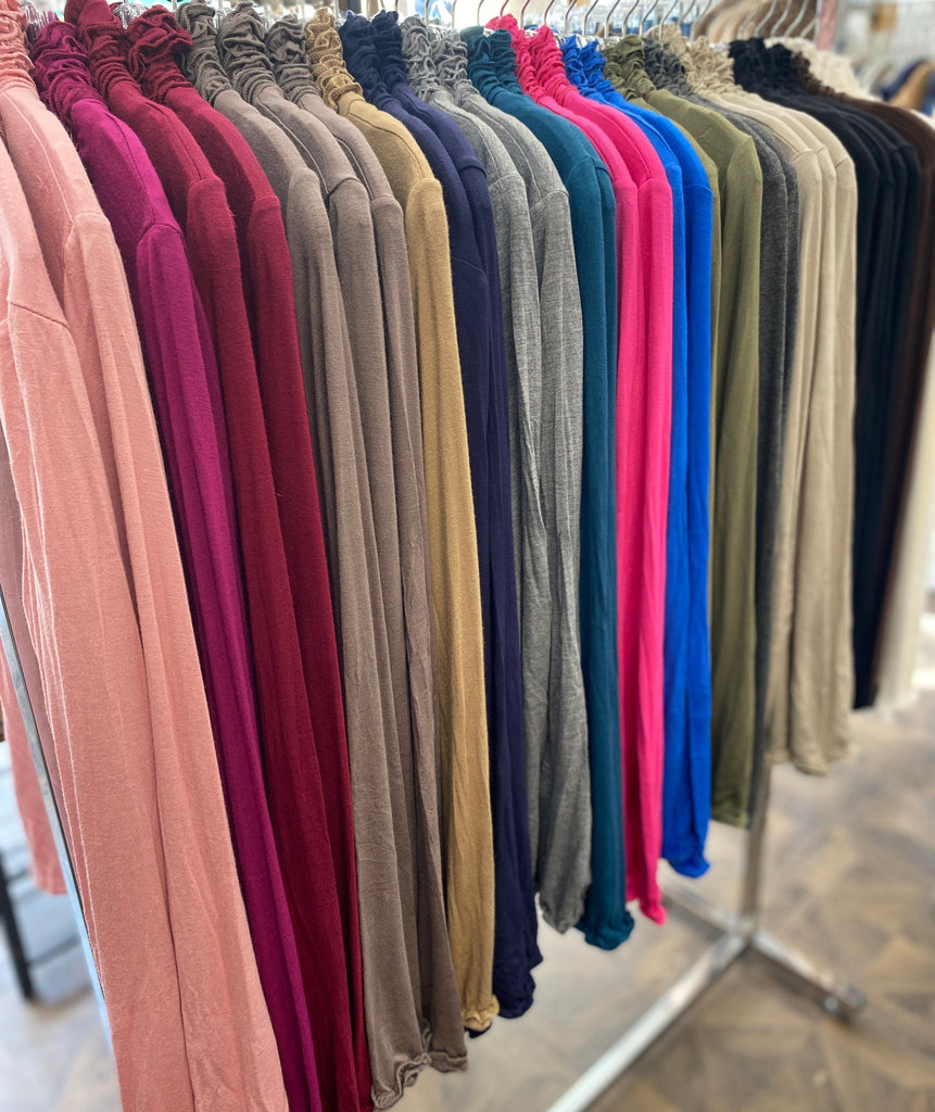 Ruffle Polo Neck Essential  Layering Top Be You Lifestyle Boutique