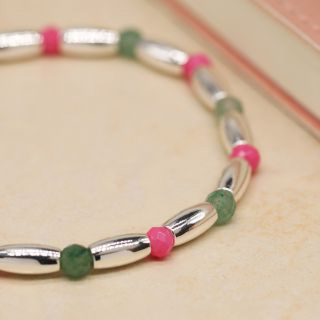 Women’s Bright Oval Beaded Bracelet By POM Spring/Summer Gift