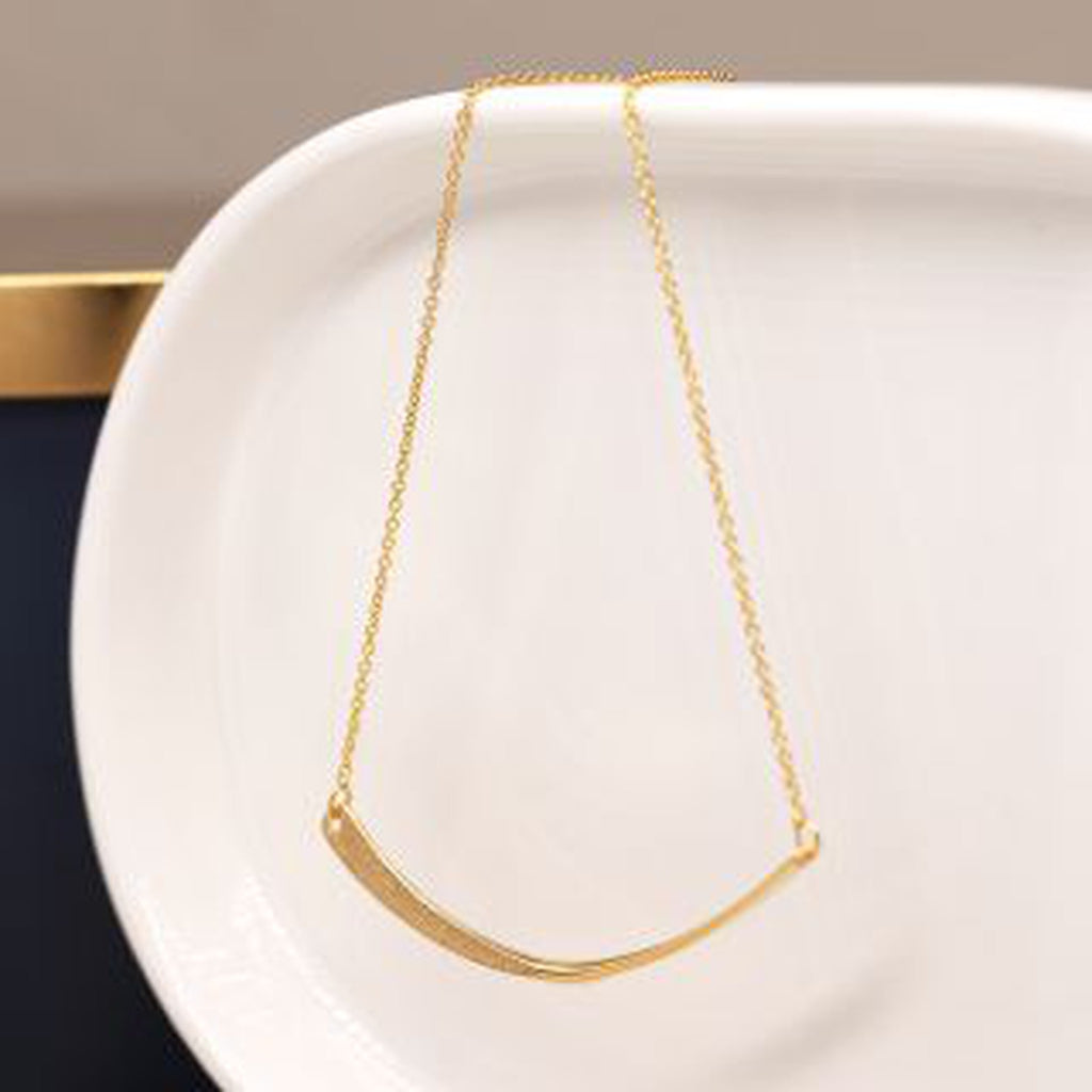 Women’s Gold Swoop Bar Necklace By POM Gift