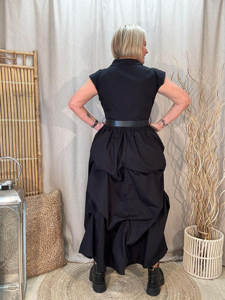 Saints Scrunch Parachute Belted Dress Be You Lifestyle Boutique One size / Black