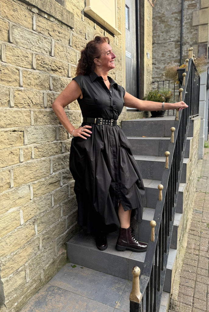 Saints Scrunch Parachute Belted Dress - Up to Size 12! Be You Lifestyle Boutique One size / Black