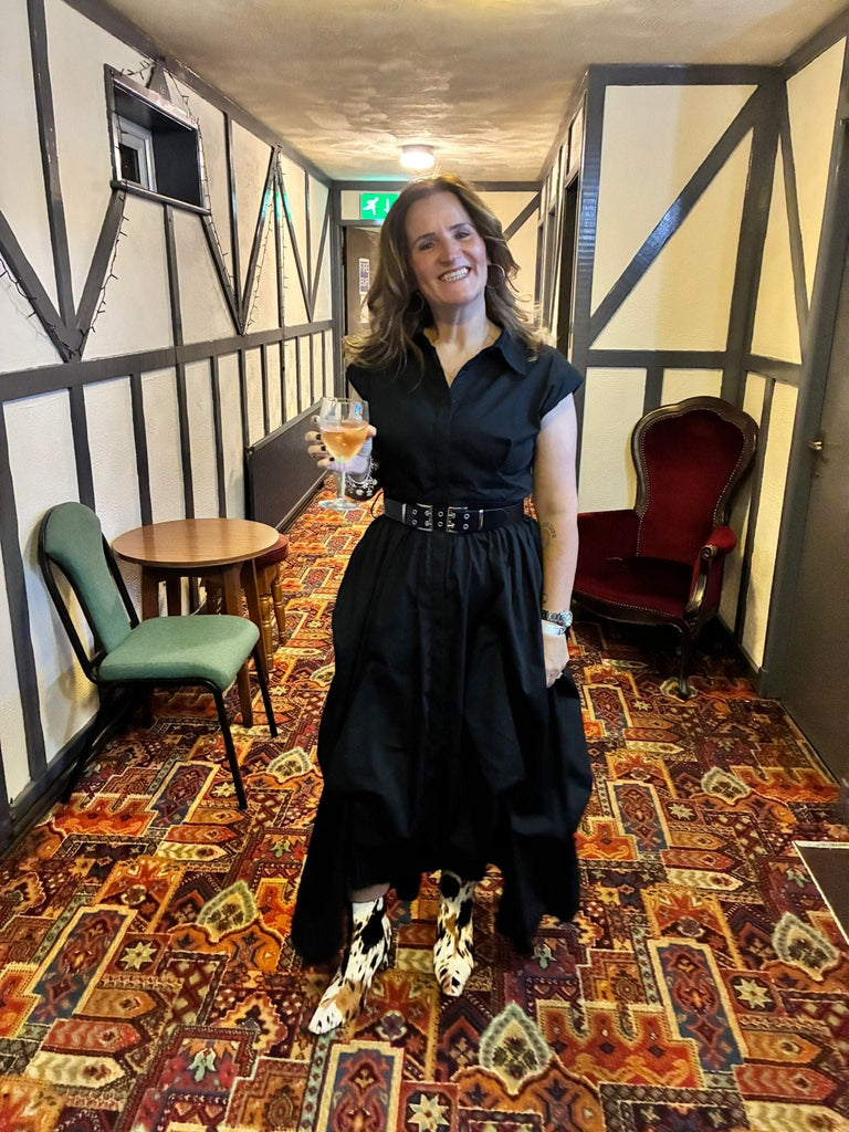 Saints Scrunch Parachute Belted Dress - Up to Size 12! Be You Lifestyle Boutique One size / Black