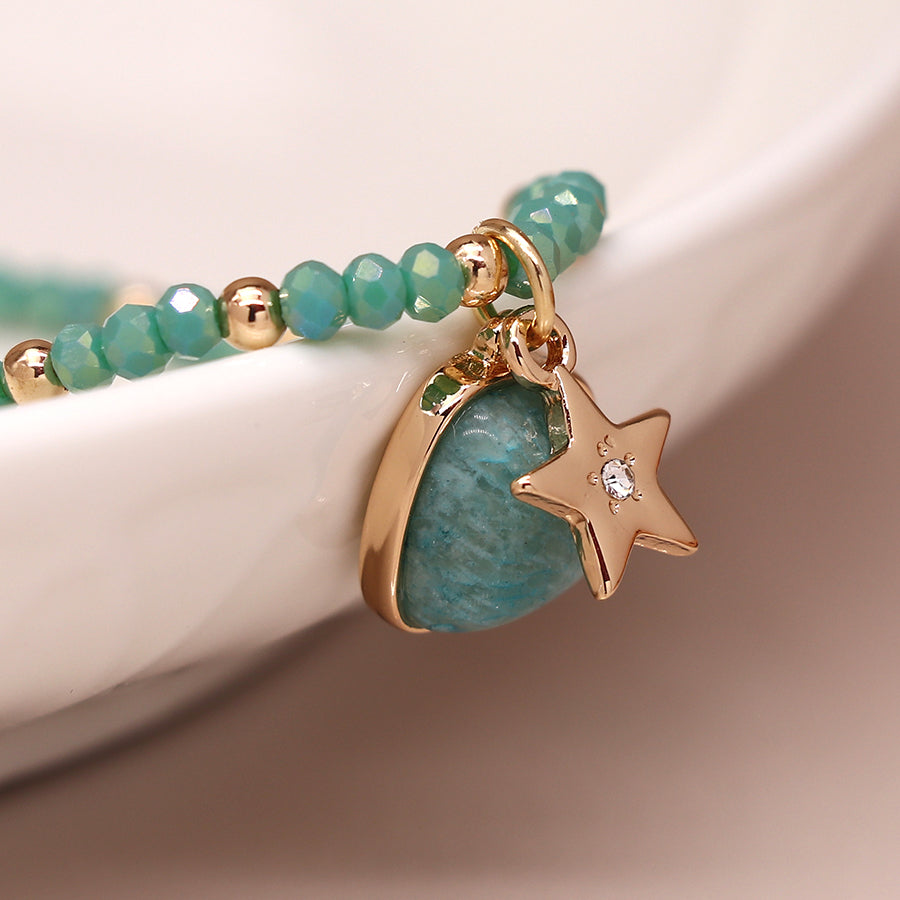 sea green beaded bracelet by POM