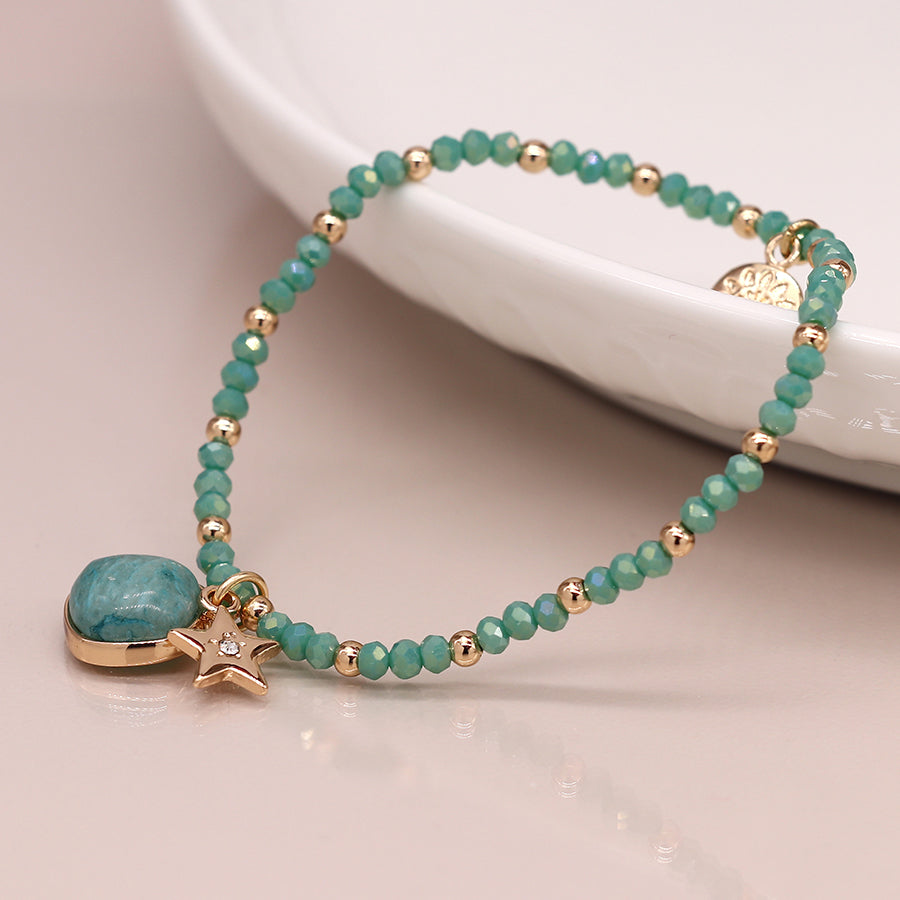 sea green beaded bracelet by POM