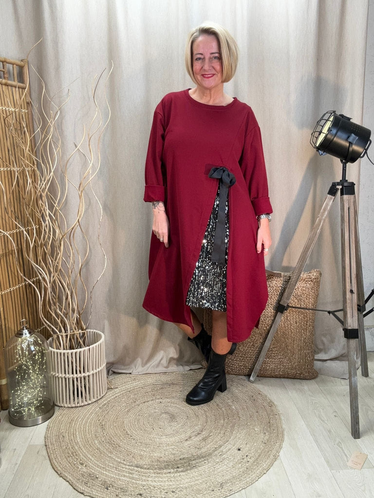 Sequin Bow Swing Tunic Dress Be You Lifestyle Boutique